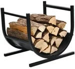 Costway Kaminholzregal, Schwarz, Metall, 43x40x37 cm, Kleinm&ouml;bel, Kamine &...