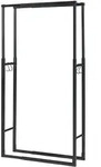 [en.casa] Kaminholzregal, Schwarz, Metall, 65x150x25 cm, Kleinm&ouml;bel, Kamine &