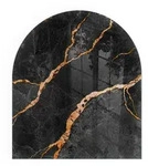 Tulup Glasplatte, Schwarz, Glas, Rechteckig, 80x70x0.4 cm, Kleinm&ouml;bel, Kamine &