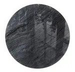 Tulup Glasplatte, Schwarz, Glas, Rund, 50x50x0.4 cm, Kleinm&ouml;bel, Kamine &...