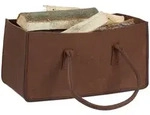 Relaxdays Kaminholztasche, Dunkelbraun, Textil, 25x25x50 cm, Kleinm&ouml;bel, Kamine &