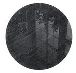 Tulup Glasplatte, Schwarz, Glas, Rund, 50x50x0.4 cm, Kleinm&ouml;bel, Kamine &...