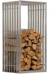 Deluke Kaminholzregal, Edelstahl, Metall, Rechteckig, 50x100x40 cm, Kleinm&ouml;bel,