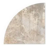 Tulup Glasplatte, Beige, Glas, Formgebogen, 100x100x0.4 cm, Kleinm&ouml;bel, Kamine...