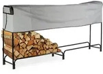 Relaxdays Kaminholzregal, Mehrfarbig, Metall, Textil, 245x122x40 cm, Kleinm&ouml;bel,
