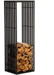 Deluke Kaminholzregal, Schwarz, Metall, Rechteckig, 50x150x40 cm, Kleinm&ouml;bel,...