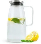 Intirilife Karaffe, Transparent, Glas, 1.2 L, abnehmbarer Deckel, Kaffee & Tee,