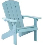 Beliani Kindersessel, Blau, Kunststoff, 40x64x50 cm, Gartenm&ouml;bel,...