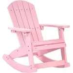 Beliani Garten-Schaukelstuhl, Pink, Kunststoff, 52x67x68 cm, Gartenm&ouml;bel,