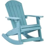 Beliani Garten-Schaukelstuhl, Blau, Kunststoff, 52x67x68 cm, Gartenm&ouml;bel,