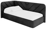 Altdecor Einzellbett, Anthrazit, Textil, 100x200 cm, Kinderzimmer &...