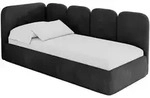 Altdecor Einzellbett, Anthrazit, Textil, 80x200 cm, Kinderzimmer & Jugendzimmer,