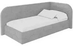 Altdecor Einzellbett, Hellgrau, Textil, 100x200 cm, Kinderzimmer & Jugendzimmer,