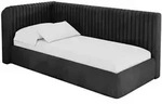 Altdecor Einzellbett, Anthrazit, Textil, 90x200 cm, Kinderzimmer & Jugendzimmer,