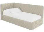 Altdecor Einzellbett, Taupe, Textil, 90x200 cm, Kinderzimmer & Jugendzimmer,