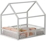 Okwish Hausbett, Wei&szlig;, Holz, 140x200 cm, Kinderzimmer & Jugendzimmer,...