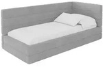Altdecor Einzellbett, Hellgrau, Textil, 80x200 cm, Kinderzimmer & Jugendzimmer,