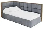 Altdecor Einzellbett, Blaugrau, Textil, 90x200 cm, Kinderzimmer & Jugendzimmer,