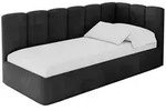 Altdecor Einzellbett, Schwarz, Textil, 80x200 cm, Kinderzimmer & Jugendzimmer,