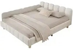 Modfu Kinderbett, Beige, Textil, 140x190 cm, Kinderzimmer & Jugendzimmer,