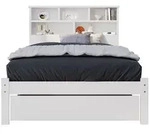 Okwish Einzelbett, Wei&szlig;, Holz, 90x200 cm, Schlafzimmer, Betten