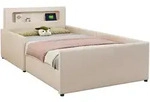 Stilvora Kinderbett, Beige, Textil, 1 Schubladen, 90x200 cm, Kinderzimmer &