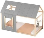 Okwish Hausbett, Grau, Holz, 90x200 cm, Kinderzimmer & Jugendzimmer,...