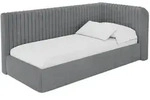 Altdecor Einzellbett, Graphit, Textil, 80x200 cm, Kinderzimmer & Jugendzimmer,