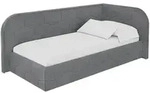 Altdecor Einzellbett, Graphit, Textil, 80x200 cm, Kinderzimmer & Jugendzimmer,