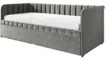 Mirjan24 Jugendbett, Dunkelgrau, Kunststoff, Rechteckig, 90x200 cm, Kinderzimmer &