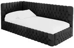 Altdecor Einzellbett, Anthrazit, Textil, 90x200 cm, Kinderzimmer & Jugendzimmer,