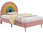 Stilvora Polsterbett, Rosa, Holzwerkstoff, 1-Zonen, 90x200 cm, Schlafzimmer,...