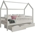 Mirjan24 Hausbett, Kaschmir, Holz, 2 Schubladen, Rechteckig, 80x180 cm, Kinderzimmer