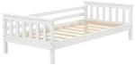 [en.casa] Kinderbett, Wei&szlig;, Holz, Kiefer, 80x160 cm, Kinderzimmer & Jugendzimmer,