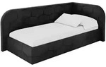 Altdecor Einzellbett, Schwarz, Textil, 100x200 cm, Kinderzimmer & Jugendzimmer,