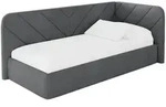 Altdecor Einzellbett, Graphit, Textil, 80x200 cm, Kinderzimmer & Jugendzimmer,