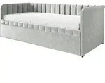 Mirjan24 Jugendbett, Grau, Kunststoff, Rechteckig, 90x200 cm, Kinderzimmer &