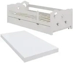 VitaliSpa Kinderbett, Wei&szlig;, Holzwerkstoff, 1 Schubladen, Rechteckig, 166x53x86...