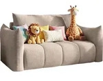 WFL Group Schlafsofa, Beige, Kunststoff, 3-Sitzer, 162x86x101 cm, Kinderzimmer &