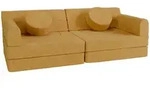 Juskys Kindersofa, Gelb, Textil, 150x50x75 cm, Kinderzimmer & Jugendzimmer,