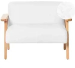 Beliani Kindersofa, Wei&szlig;, Textil, Eukalyptusholz, 74x54x48 cm, Kinderzimmer &