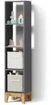 Livinity&reg; Kinderregal, Grau, Eiche Artisan, Holzwerkstoff, 4 F&auml;cher, 2...
