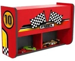 Aileenstore B&uuml;cherregal, Rot, Holzwerkstoff, Fahrzeuge, einzeln...