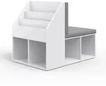 Vicco Kinderregal, Wei&szlig;, Holzwerkstoff, 7 F&auml;cher, Rechteckig, 97.1x78.4x66.8...