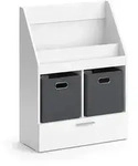 Vicco B&uuml;cherregal, Wei&szlig;, Holzwerkstoff, 4 F&auml;cher, 1 Schubladen, Rechteckig,