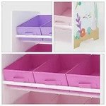 [en.casa] Kinderregal, Wei&szlig;, Pink, Lila, Holzwerkstoff, Textil,...