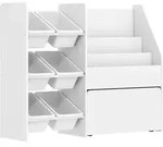 Aiyaplay Kinderregal, Wei&szlig;, Holzwerkstoff, 3 F&auml;cher, 30x80x100 cm, Kinderzimmer &