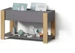 Livinity&reg; Kinderregal, Grau, Eiche Artisan, Holzwerkstoff, Rechteckig,...