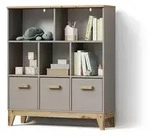 Livinity&reg; Kinderregal, Kaschmir, Eiche Artisan, Holzwerkstoff, 8 F&auml;cher, 3