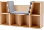 Homcom Kinderregal, Hellbraun, Holzwerkstoff, Nachbildung, 6 F&auml;cher, F&uuml;llung: